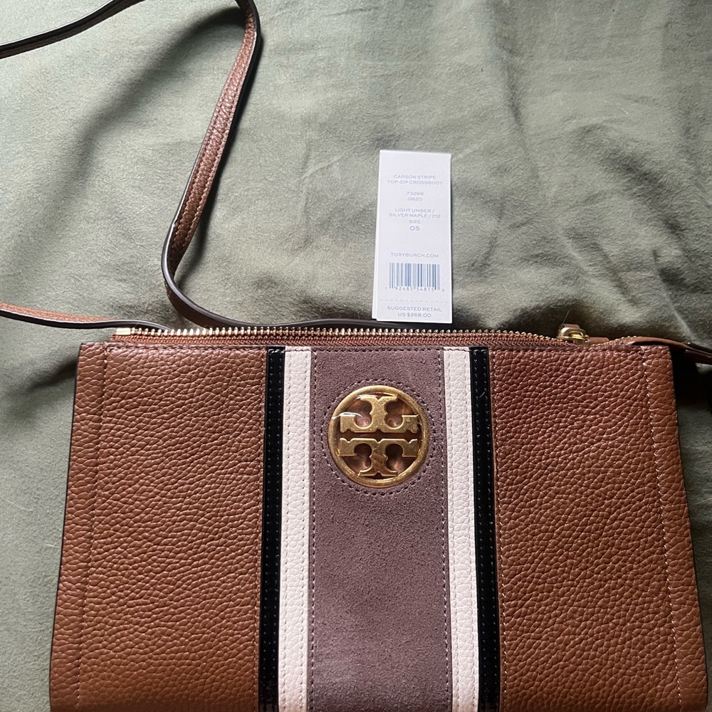 New! Tory Burch Carson stripe crossbody - Picture 2 of 5